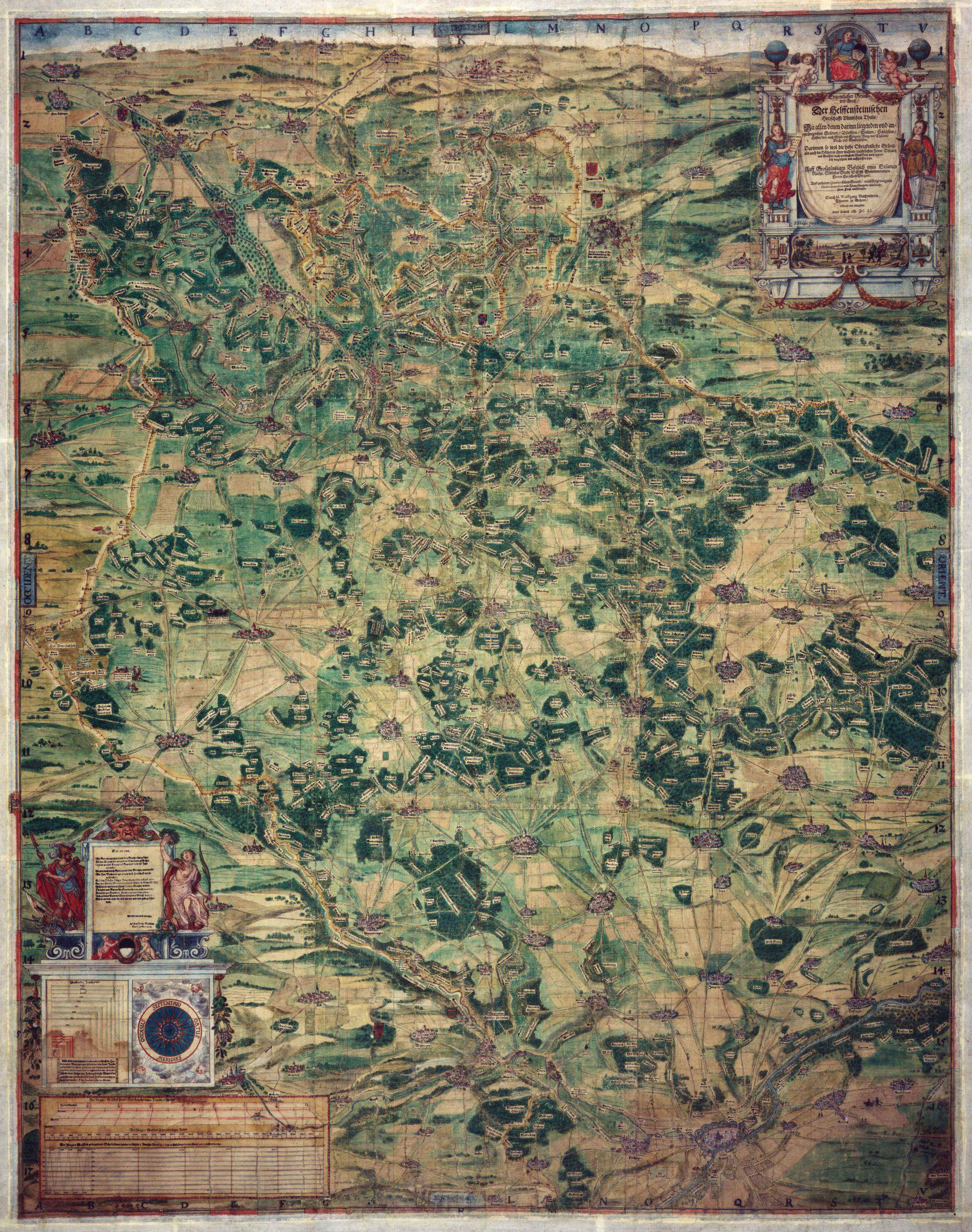 Karte der Helfensteinischen Herrschaft Ulmischen Teils 1651 Wolfgang Bachmeyer und Johann Stoeltzlin